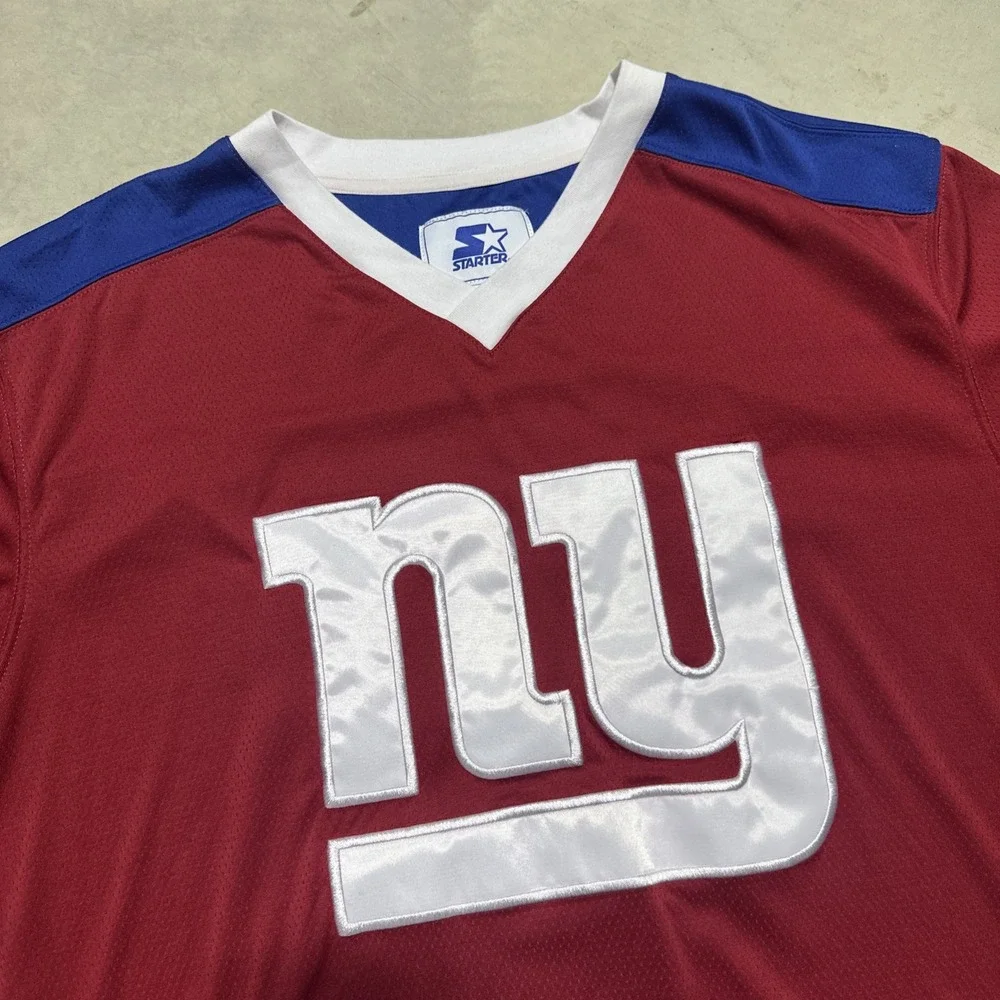 Men's NY Giants NFL Team Apparel Red/ Blue S 2XL Sports Hockey Jersey Football